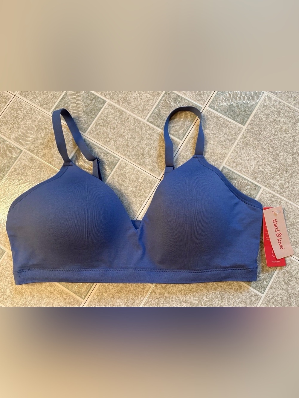 Thirdlove Women's Form 360 Fit Lifting Wireless Bra Size 1X Bijou Blue